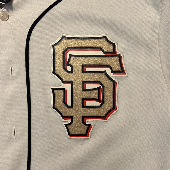 SF Giants Majestic XL Cream Baseball Jersey - Picture 2 of 6
